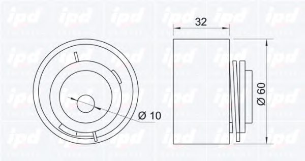 IPD 14-0663 Tensioner Pulley, timing belt